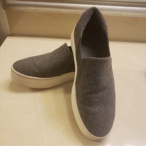 Vince Gray Platform Slip-On Shoes